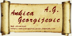 Ankica Georgijević vizit kartica